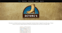 Desktop Screenshot of deyongsboots.com