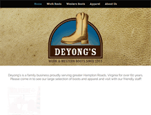 Tablet Screenshot of deyongsboots.com
